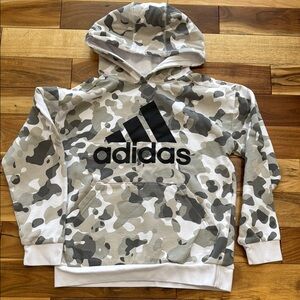 Adidas Kids Camouflage Hoodie - Gray